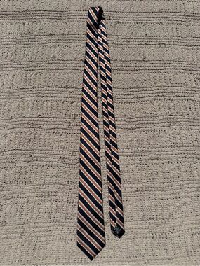 Ben Sherman Striped Navy and Orange Men's Slim Tie